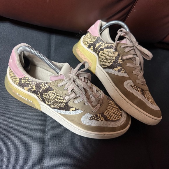 Coach Shoes - Coach‎ Womens Snake Print Fashion Sneakers Size 8B Designer Casual Shoes